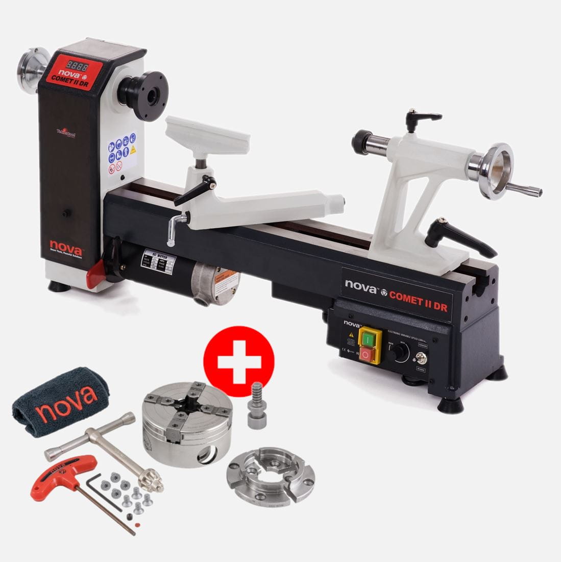 Tokarka do drewna NOVA COMET II DR z uchwytem